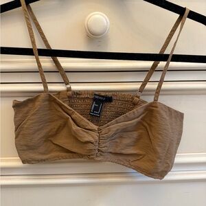Forever 21 Tan Smocked Camisole